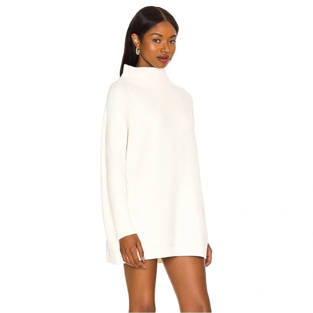 FREE PEOPLE Ottoman Slouchy Sweater Tunic In Ecru